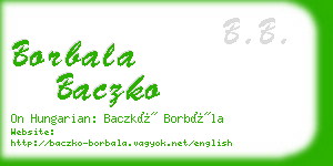 borbala baczko business card